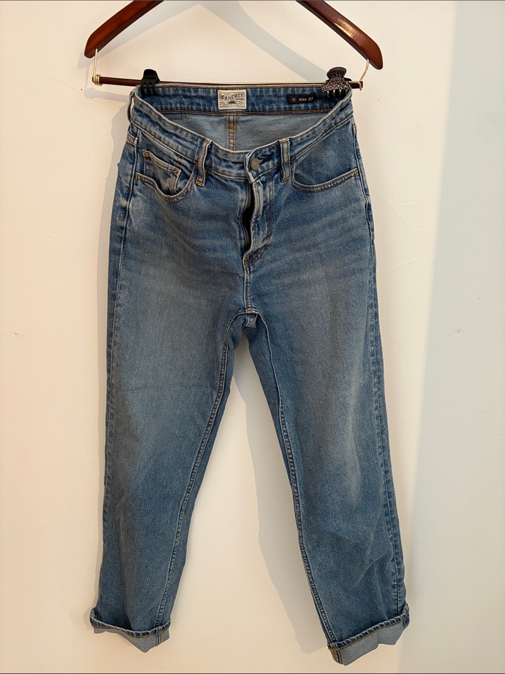 Father Ty Organic Cotton Mid-Blue Boyfriend Jeans